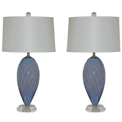 Pair of Vintage Murano Lamps by Alfredo Barbini