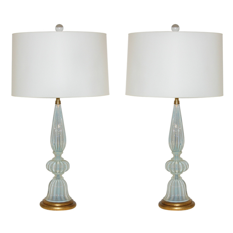Marbro Lamp Company - Murano Lamps of White Opaline