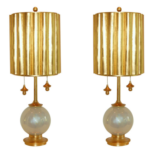 Marbro Lamp Company - Murano Lamps in Pearl Opaline