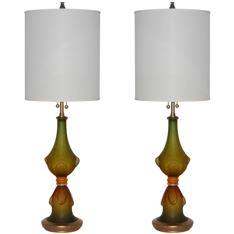 Marbro Lamp Company - Murano Lamps of Emerald Ochre