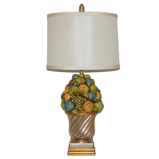 The Marbro Lamp Company - Beautiful Italian Ceramic Fruit Bowl Lamp 