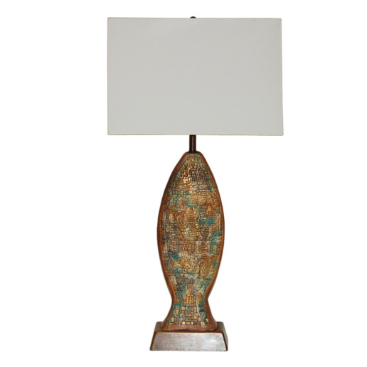 Sasha Brastoff - Vintage Mosaic Ceramic Lamp