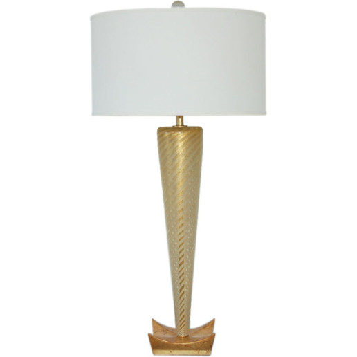 Sommerso Golden Murano Lamp on Gold Leaf