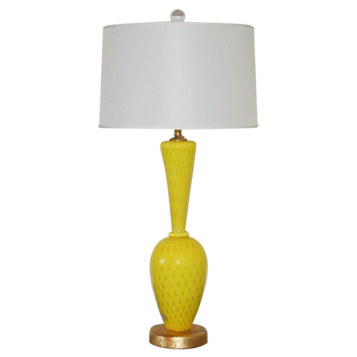 Murano Lamp in RARE Canary Yellow