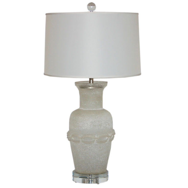 Cendese Vintage Murano Lamp with Scavo Finish