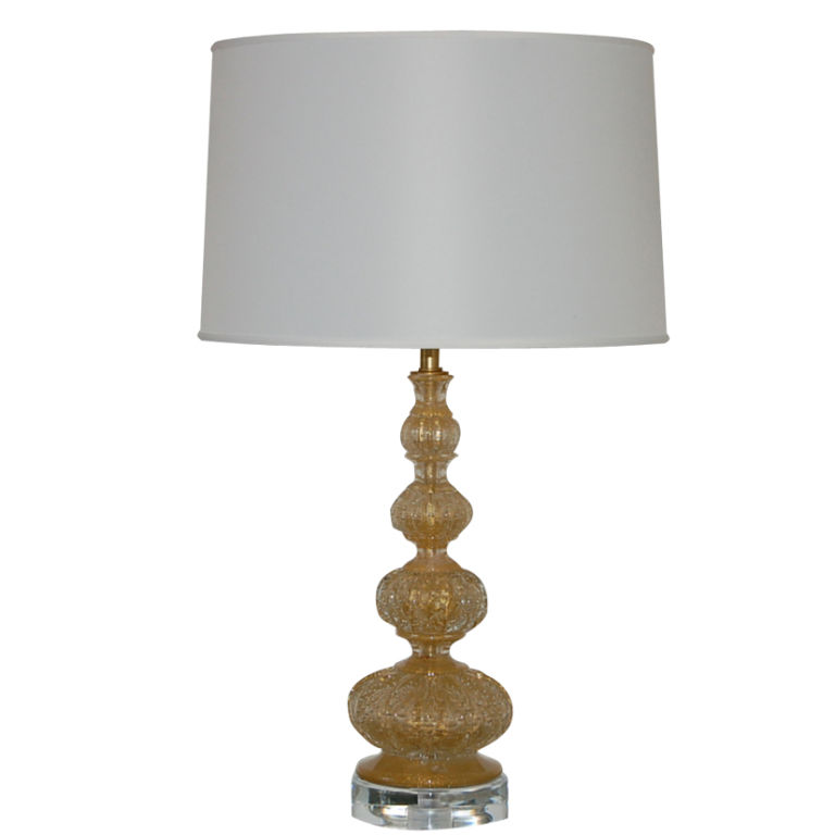 Brilliant Gold Vintage Murano Lamp