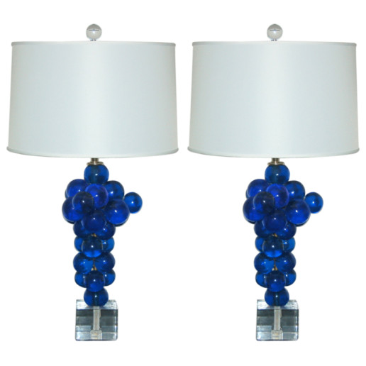 Bubble Lamps of Resin in Sapphire by Silvano Pantani, 1966