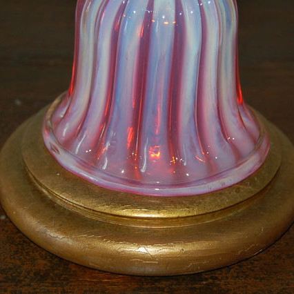 The Marbro Lamp Company - Raspberry Opaline Murano Lamp by Barovier & Toso