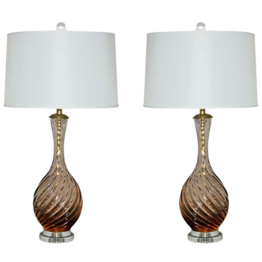 Marbro Lamp Company - Murano Lamps of Peach Frost