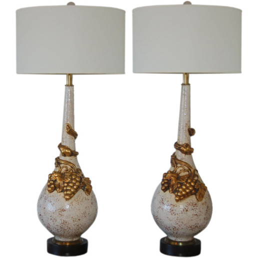 Statuesque Vintage Ceramic Table Lamps by Nardini Studios 