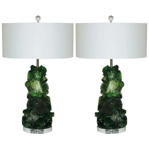 ROCK CANDY Lamps in EMERALD SAGE