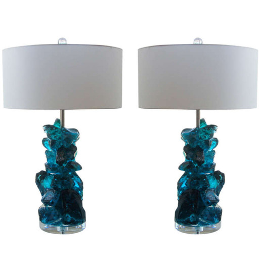  ROCK CANDY Lamps in TEAL BLUE