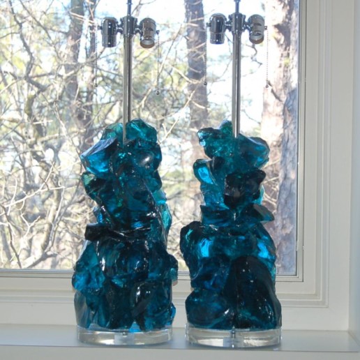 ROCK CANDY Lamps in TEAL BLUE