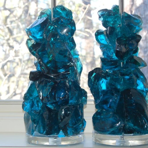 ROCK CANDY Lamps in TEAL BLUE