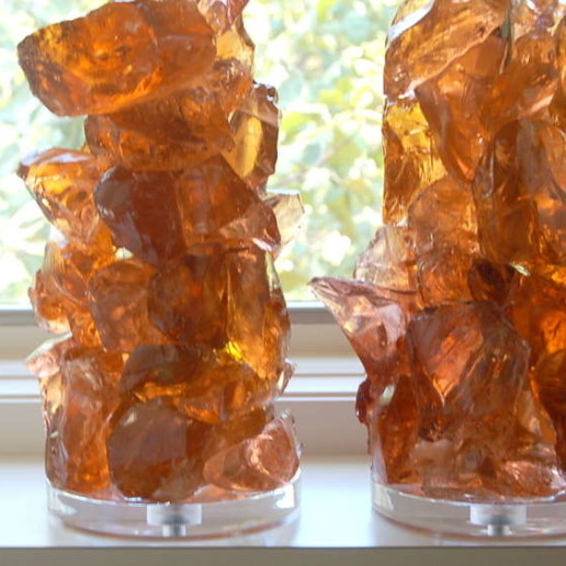 ROCK CANDY Lamps in PEACH CARAMEL