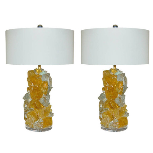 Rock Candy Lamps in LEMON FROST