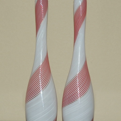 Dino Martens - Candy Cane Swirled Filigrana Murano Lamps