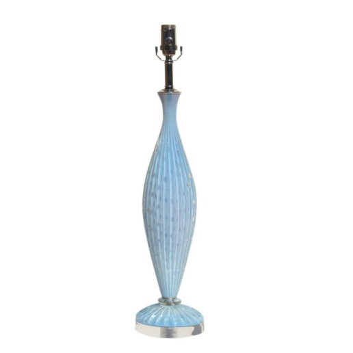 Alfredo Barbini - Blue Opaline Murano Lamp on Lucite Base