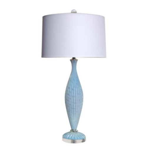 Alfredo Barbini - Blue Opaline Murano Lamp on Lucite Base