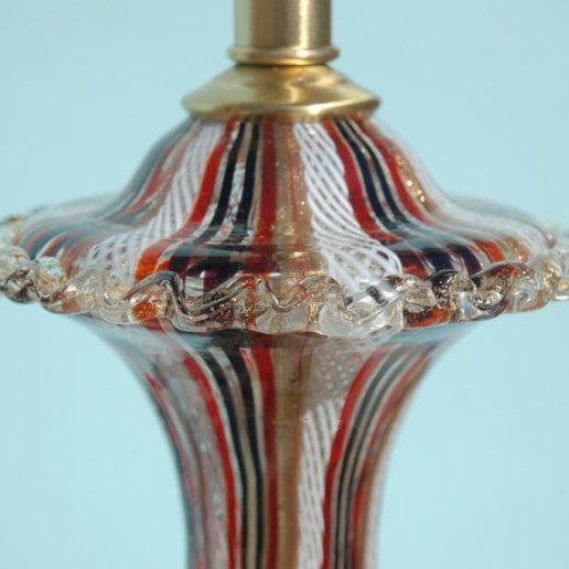 Dino Martens - Filigrana Murano Lamp with Applied Fruit