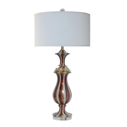 Dino Martens - Filigrana Murano Lamp with Applied Fruit