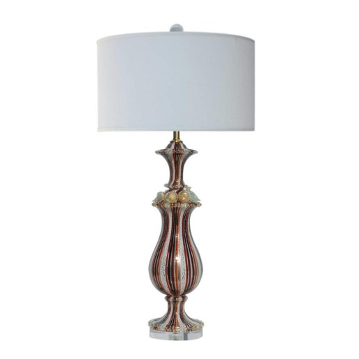 Dino Martens - Filigrana Murano Lamp with Applied Fruit