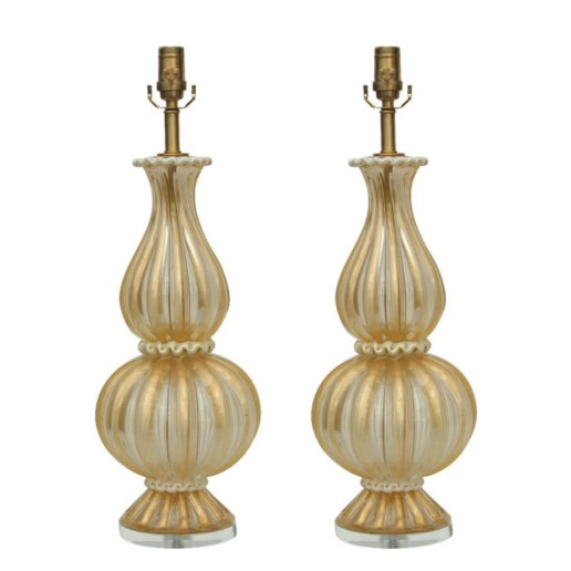 Murano Champagne Wedding Cake Vintage Murano Lamps