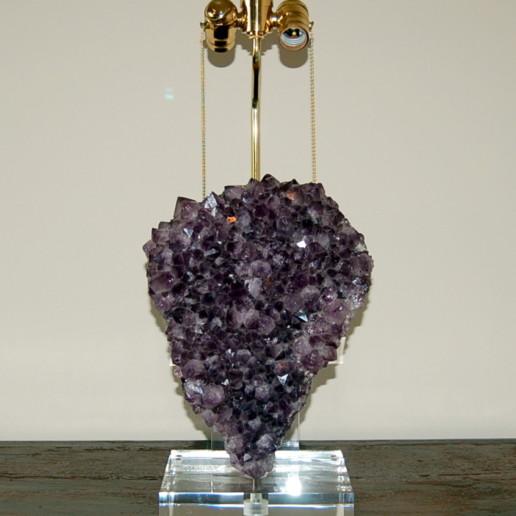 Heart Shaped Amethyst Accent Lamp