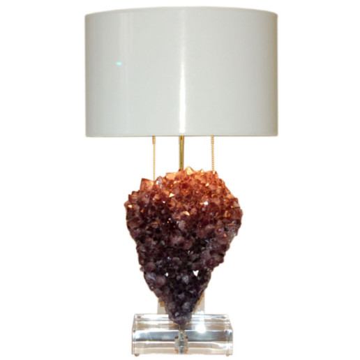 Heart Shaped Amethyst Accent Lamp