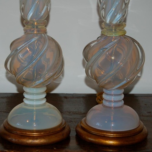 Marbro Lamp Company - Murano Lamps of White Opaline