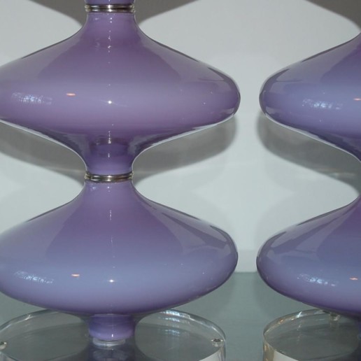 Vintage Double Hourglass Murano Lamps 1960s