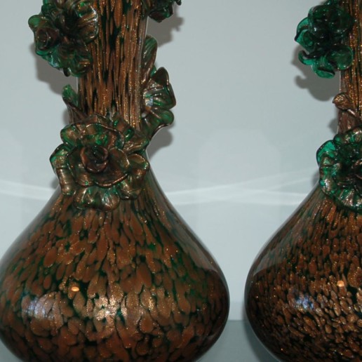 Marbro Lamp Company - Murano Lamps of Green and Copper