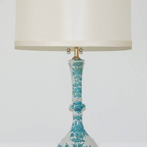 Beautiful Flowered Porcelain Lamps by The Marbro Lamp Company