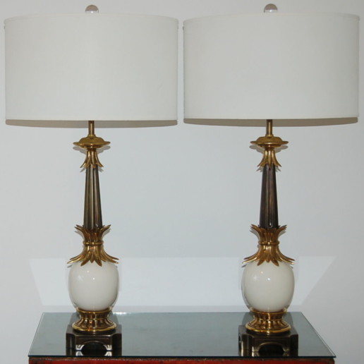 Pair of Stiffel Ostrich Egg Lamps from the 1950's