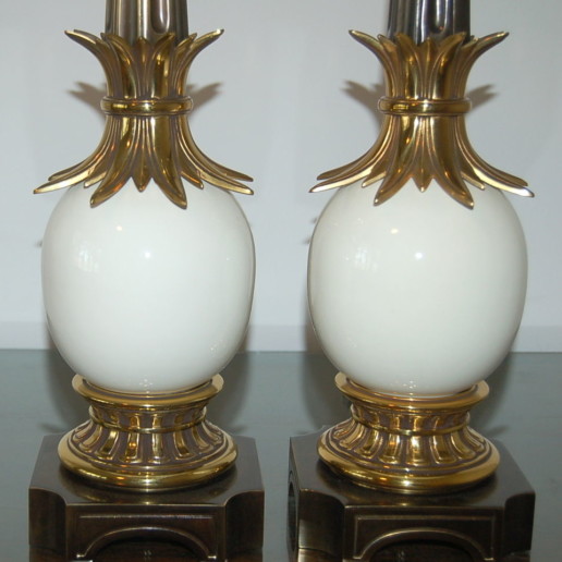 Pair of Stiffel Ostrich Egg Lamps from the 1950's