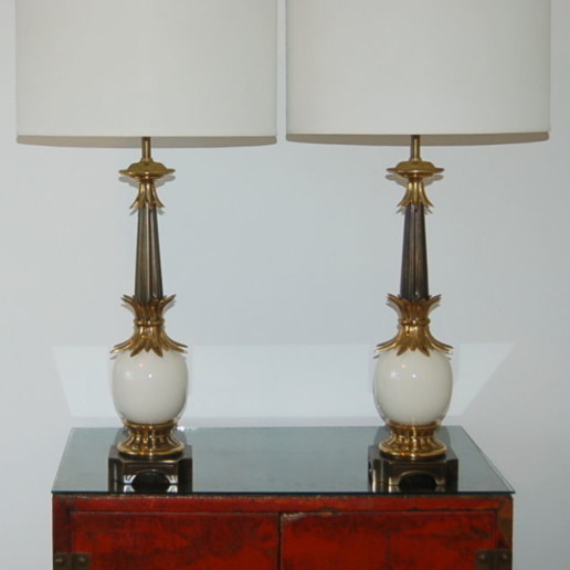Pair of Stiffel Ostrich Egg Lamps from the 1950's