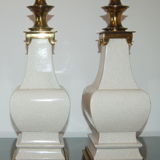 Pair of Vintage Stiffel Crackle Glazed Lamps