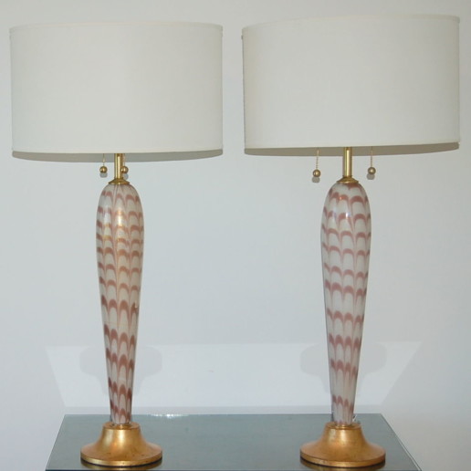 Barovier & Toso - Murano Pulled Feather Table Lamps