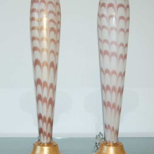 Barovier & Toso - Murano Pulled Feather Table Lamps