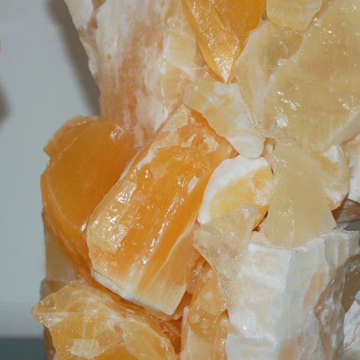 ROCK CANDY Calcite Lamps in TANGERINE