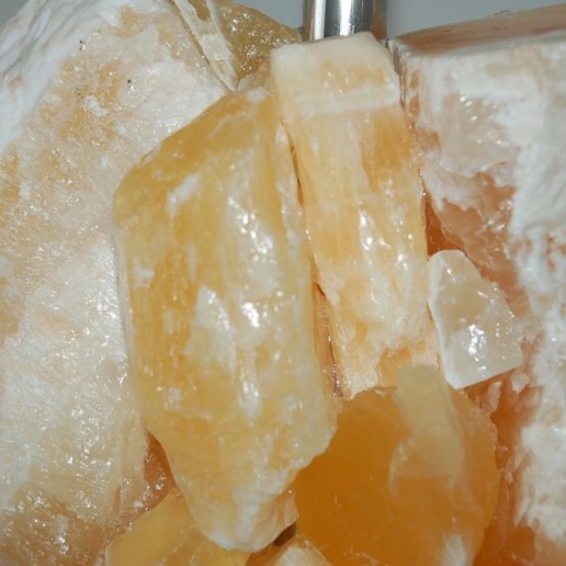 ROCK CANDY Calcite Lamps in TANGERINE