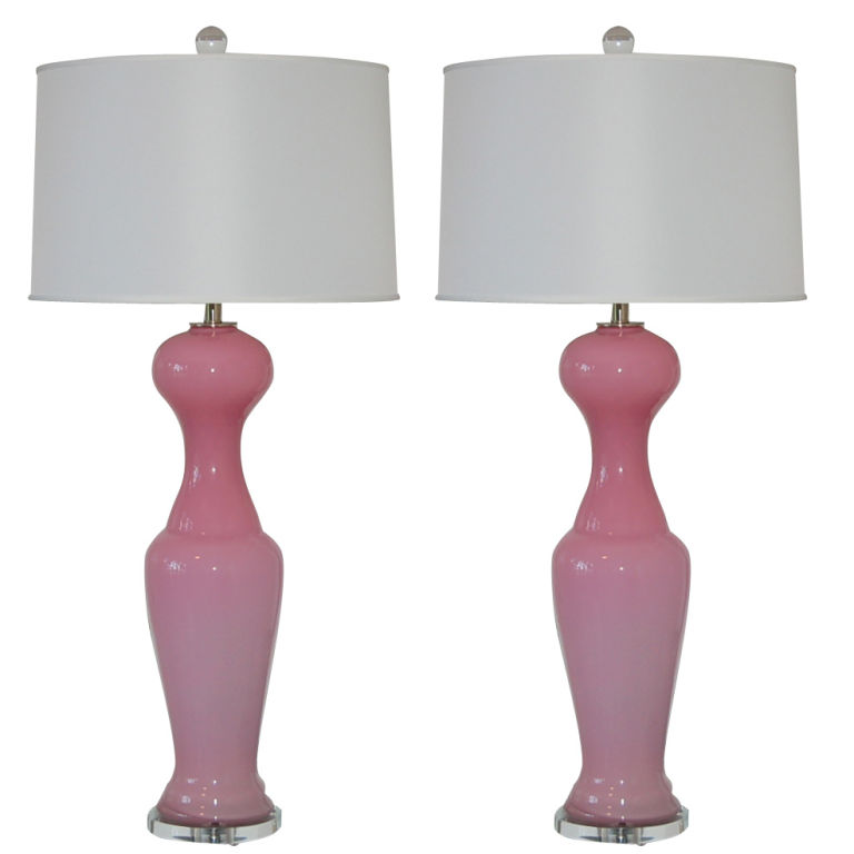 Pink murano lamp new arrivals