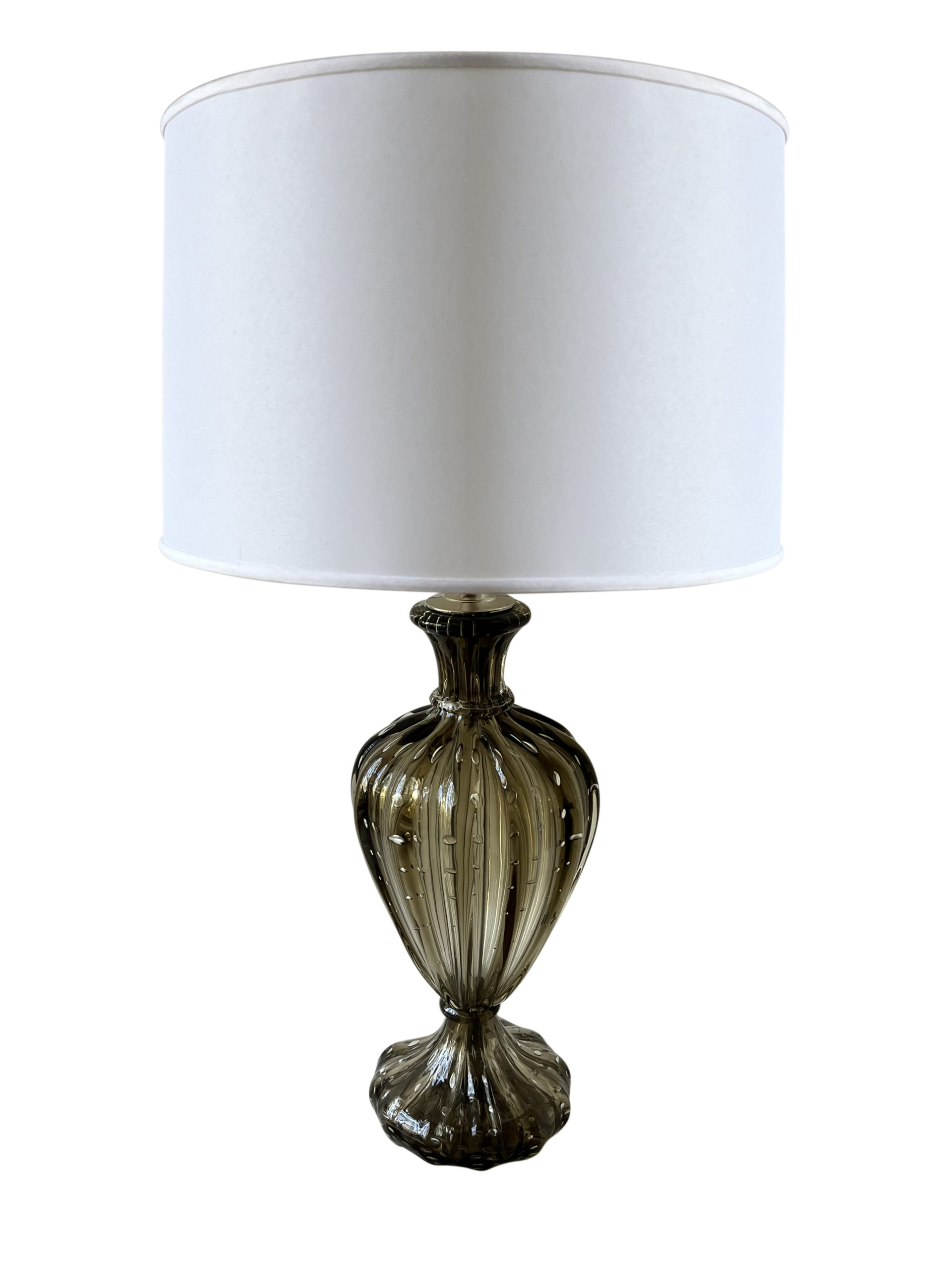 Sammentræf Strøm aflivning Vintage Murano Glass Table Lamp With Bubbles In Bronze 1950s - Swank  Lighting